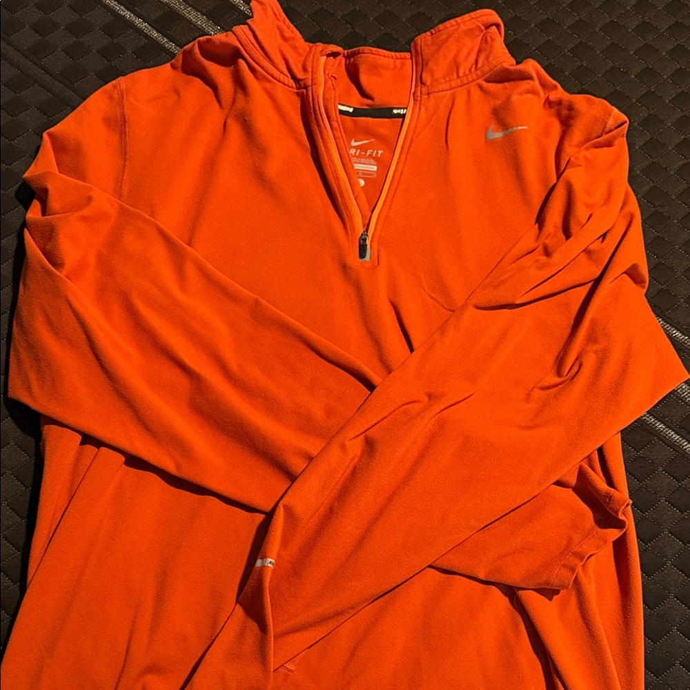Nike Men’s Orange Dri-FIT Quarter-Zip Pullover
